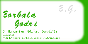 borbala godri business card